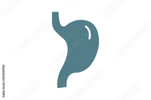 Stomach icon. solid icon style. icon related to medical. health elements vector illustration