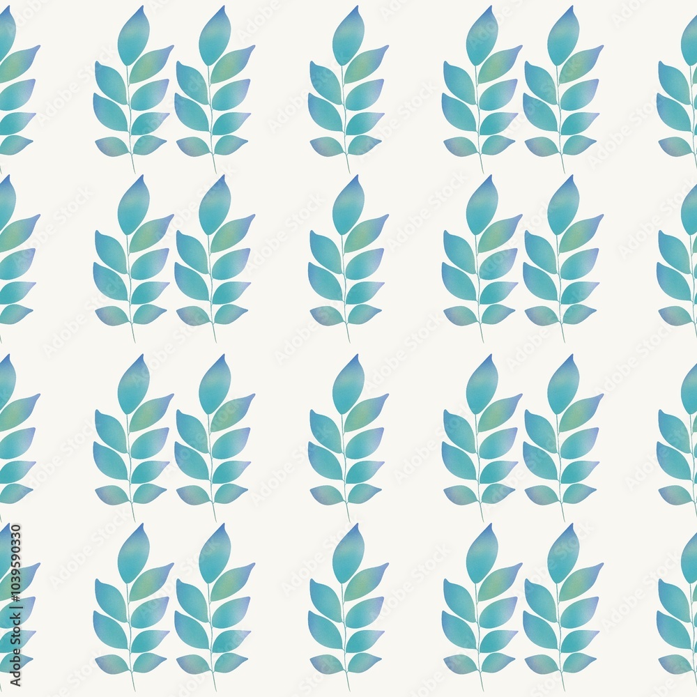 Leaves seamless pattern on background.