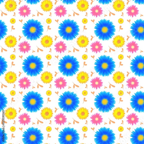 Obraz na płótnie Seamless abstract flower art on pattern for background and backdrop. w salonie