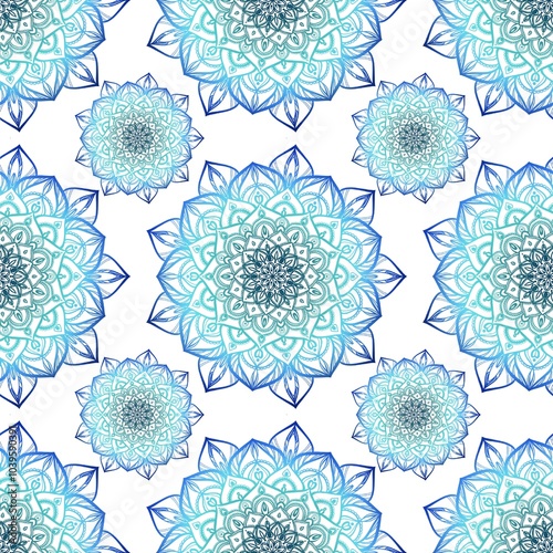 Obraz na płótnie Mandala seamless pattern on background. w salonie