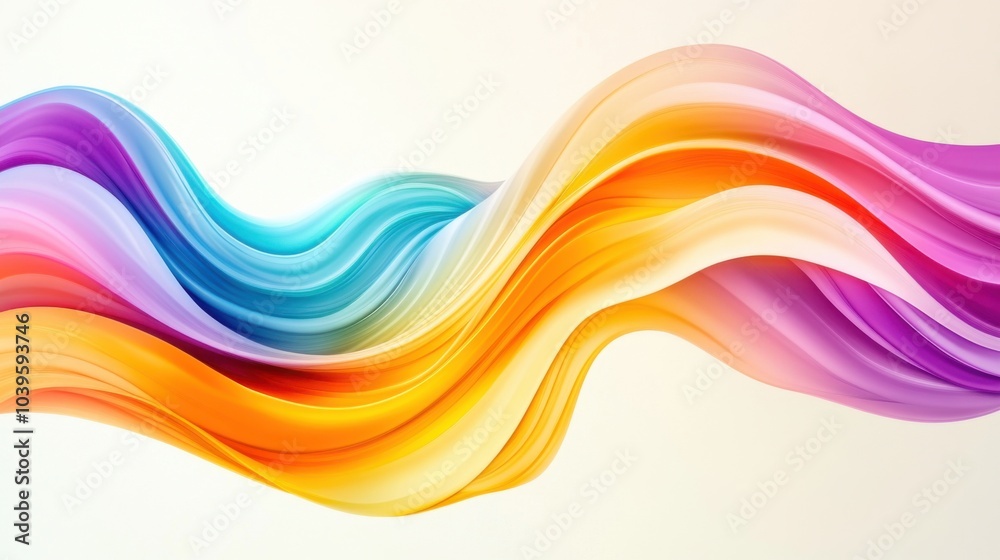 A cascading blend of vibrant, overlapping waves with smooth color gradients, fluid and elegant A cascading blend of vibrant, overlapping waves with smooth color gradients, fluid and elegant