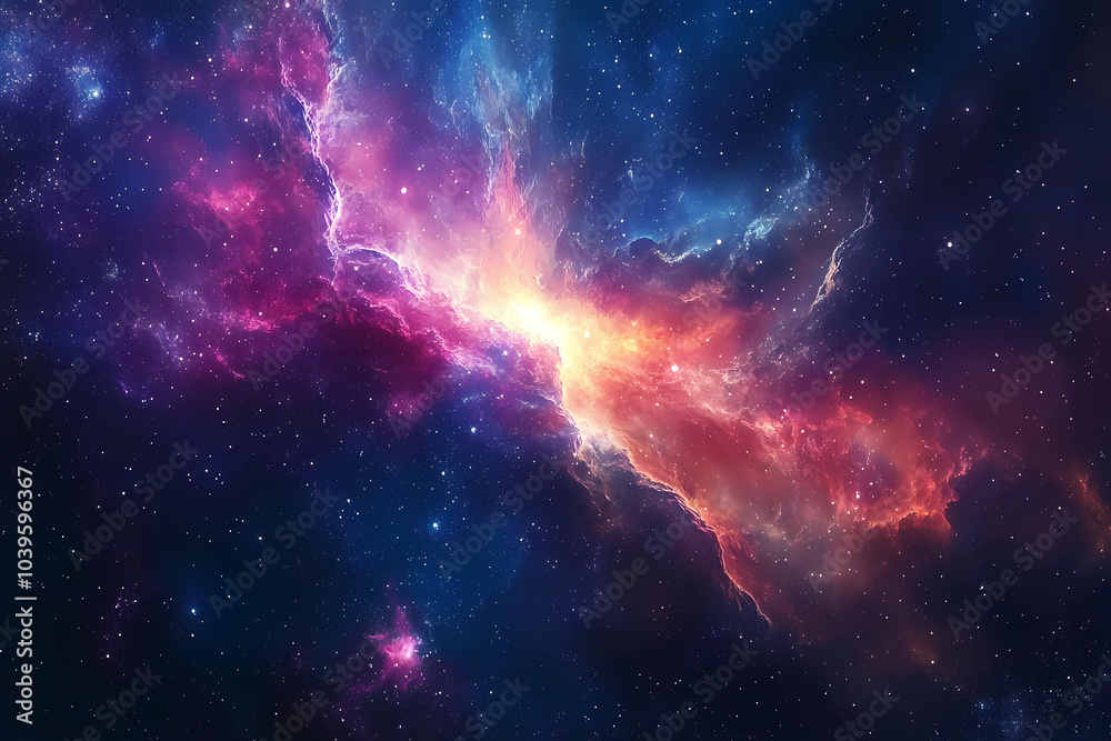 Fototapeta premium Space nebula and galaxy