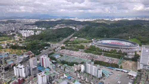 take an aerial shot of Bucheon Sports Complex photo