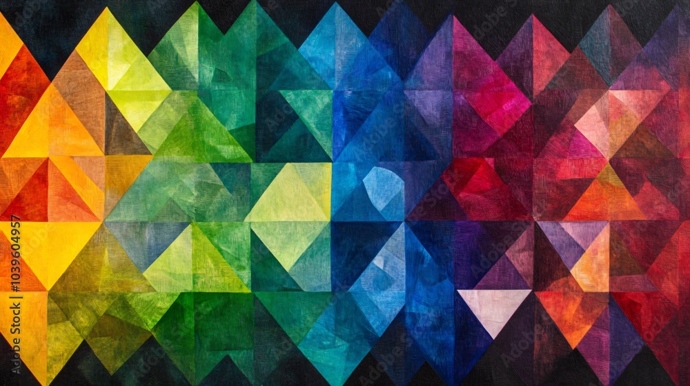 Abstract colorful geometric pattern with textured triangles. Abstract colorful geometric pattern with textured triangles.