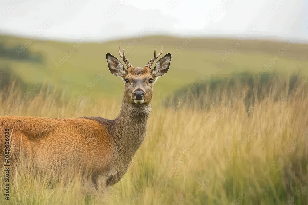 white-tailed deer (Odocoileus virginianus). Beautiful simple AI generated image white-tailed deer (Odocoileus virginianus). Beautiful simple AI generated image