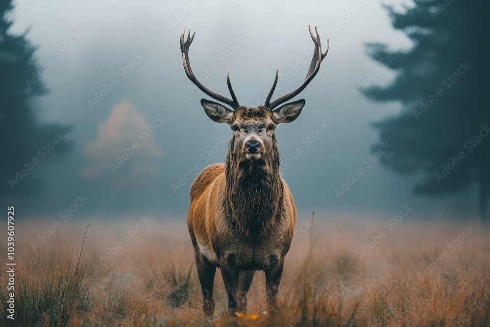 A lone deer grazes in a sun-drenched forest clearing.. Beautiful simple AI generated image A lone deer grazes in a sun-drenched forest clearing.. Beautiful simple AI generated image