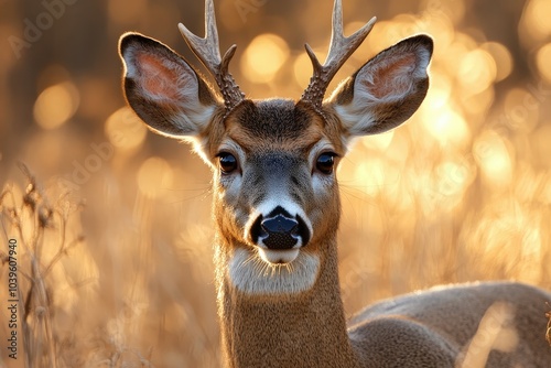 white-tailed deer (Odocoileus virginianus). Beautiful simple AI generated image