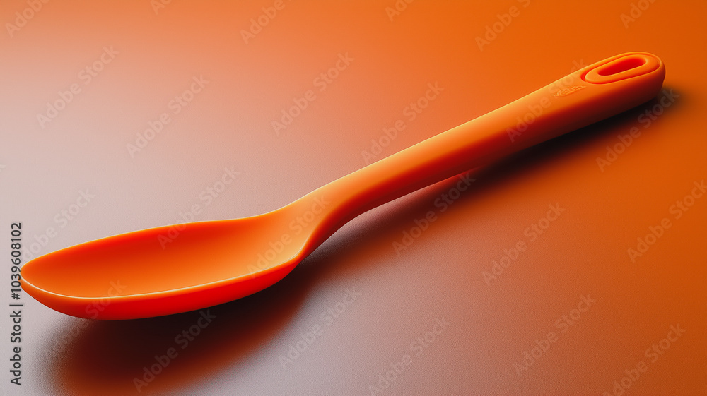 Silicone spatula isolated, single object, bright color, sleek design Silicone spatula isolated, single object, bright color, sleek design