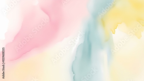 Soft watercolor pastels blending seamlessly, creating a calming effect.