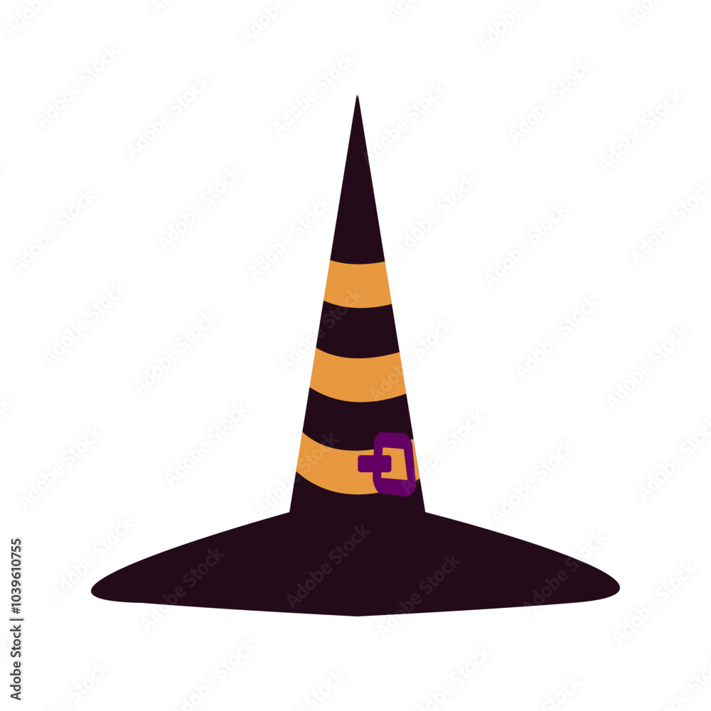 Fototapeta premium Purple Halloween Witch Hat
