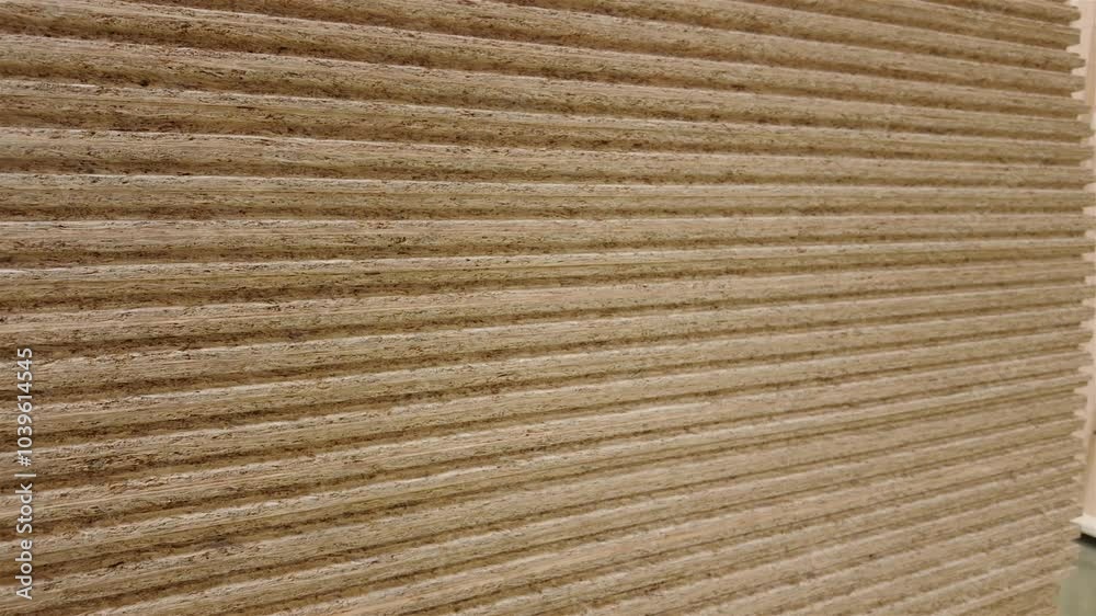 OSB, oriented strand boards in wood lumber warehouse construction shop OSB, oriented strand boards in wood lumber warehouse construction shop