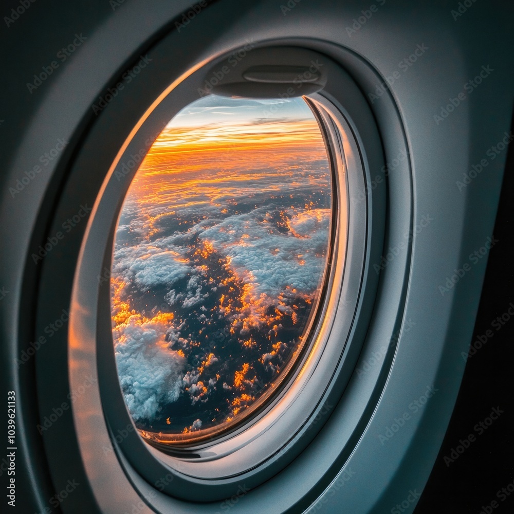 Aerial view of the Earth from airplane window Aerial view of the Earth from airplane window