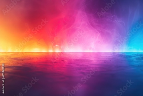 Multi color neon light gradient illustration background with copy space for your text