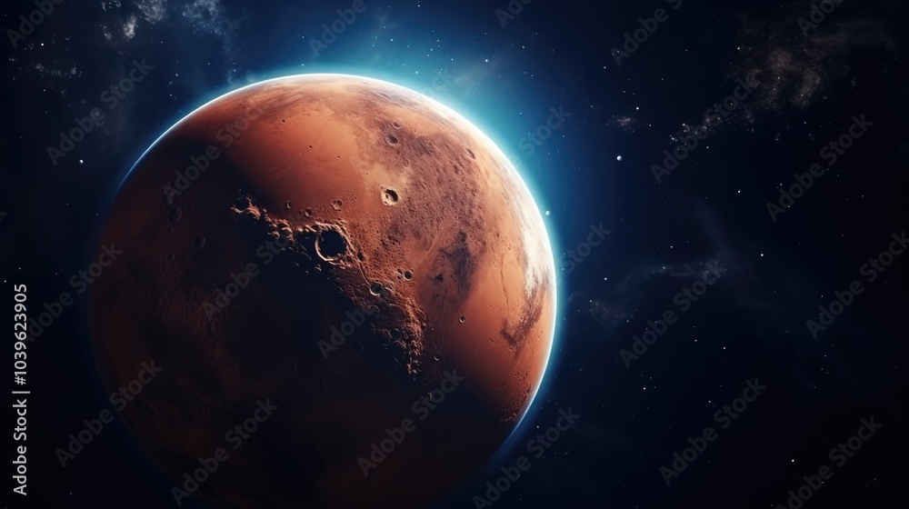 fictional planet mars in outer space fictional planet mars in outer space