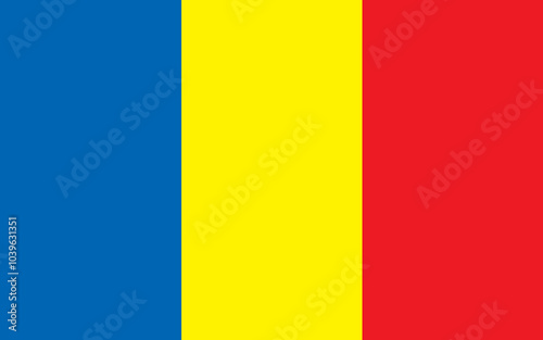 Vector flag of Romania. Accurate dimensions and official colors. Symbol of patriotism and freedom. This file is suitable for digital editing and printing of any size. photo