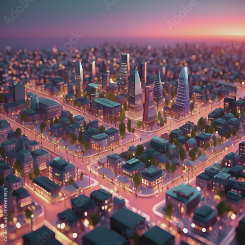 city at night AI