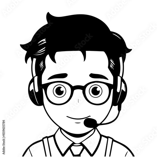 doodle style business illustration costumer service