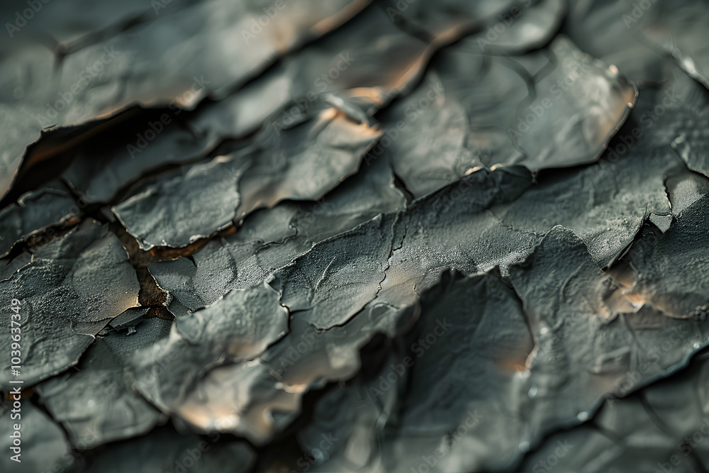 The image is of a rock with a lot of cracks and splinters The image is of a rock with a lot of cracks and splinters