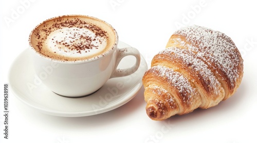 Cappuccino and Croissant.