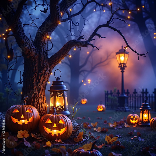 Obraz na płótnie Halloween Landschaft Szene