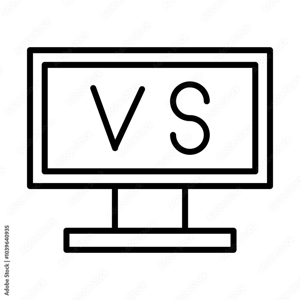 Gaming Monitor line icon Gaming Monitor line icon