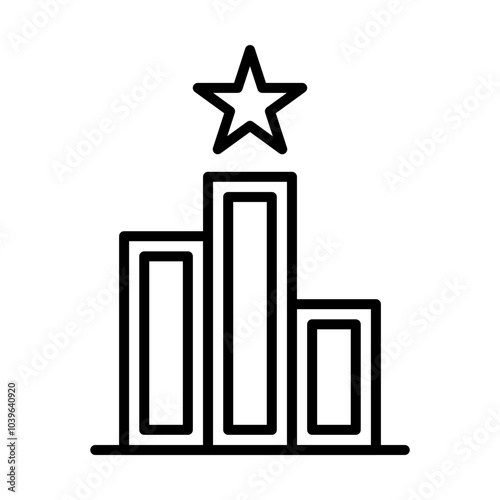 Leaderboard line icon