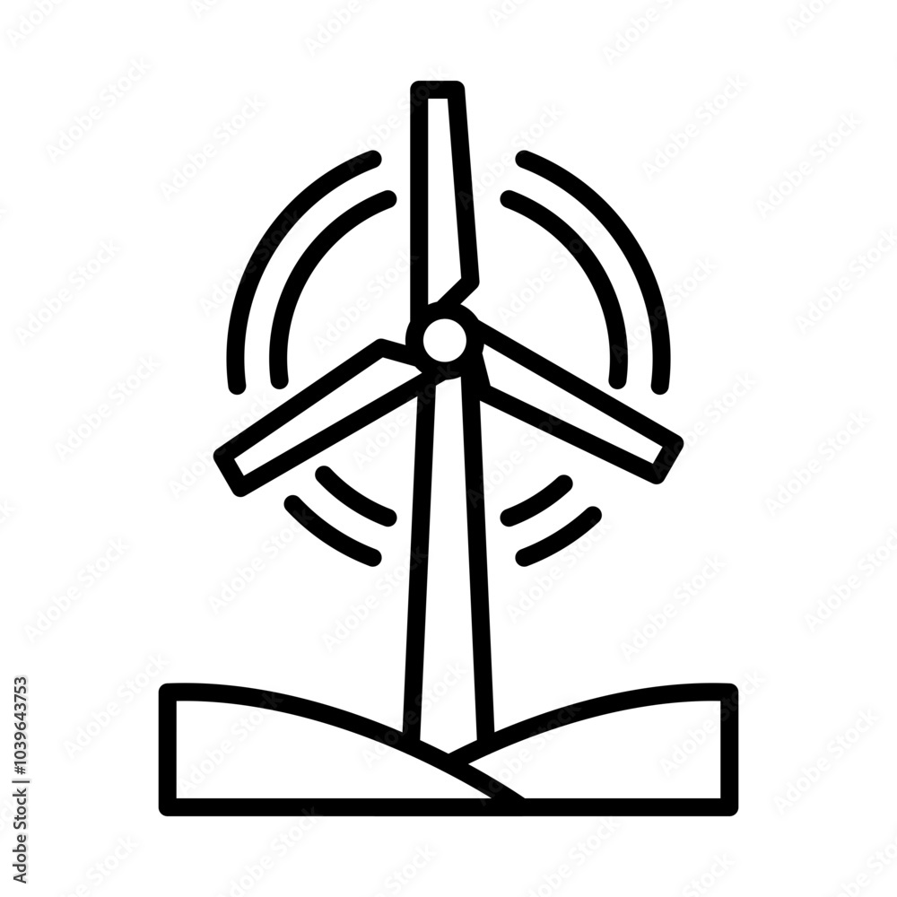 Wind Power line icon Wind Power line icon