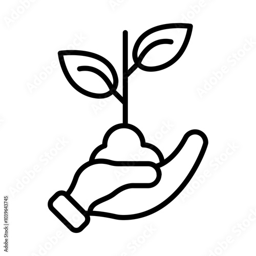 Tree Planting line icon