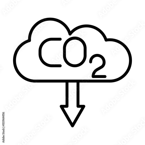 Low Carbon line icon