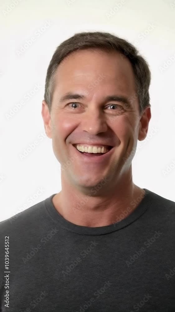 Smiling man in a casual shirt against white background Smiling man in a casual shirt against white background