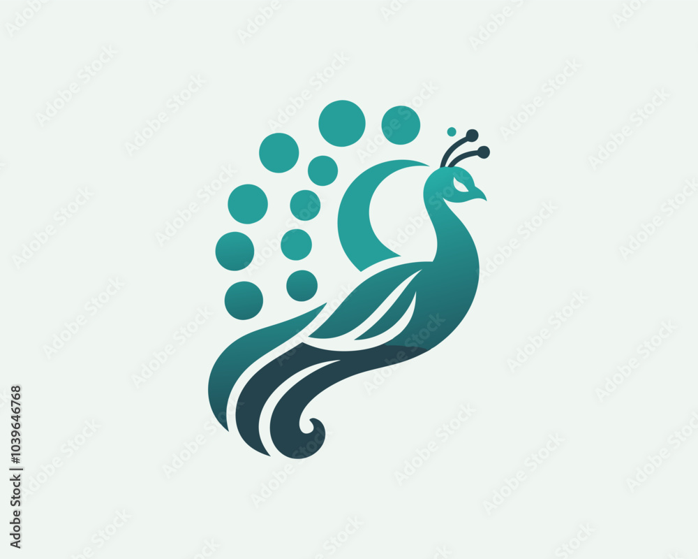 Fototapeta premium peacock feather vector