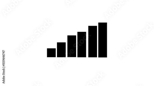 Success business growth graph chart animation on white background.