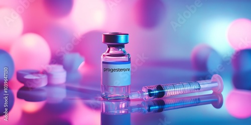 A medical vial marked 