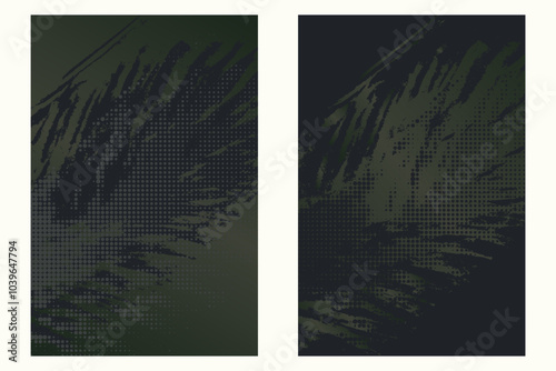 Watercolor or ink strokes in a grunge-style banner template. Grey colored grunge design template with strokes. Perfect for adding an edgy and textured look to banners, posters, and creative designs. 