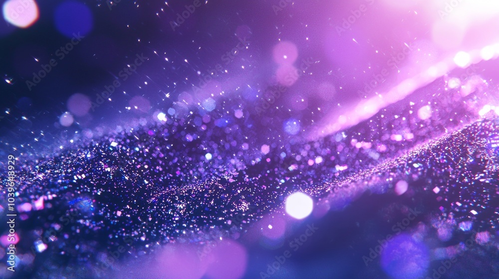 Obraz premium Minimalist 3D Gradient Backdrop in Lavender and Navy Blue with Light Flares and Fractal Patterns for Electronic Displays