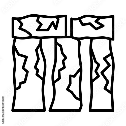 Stonehenge line icon