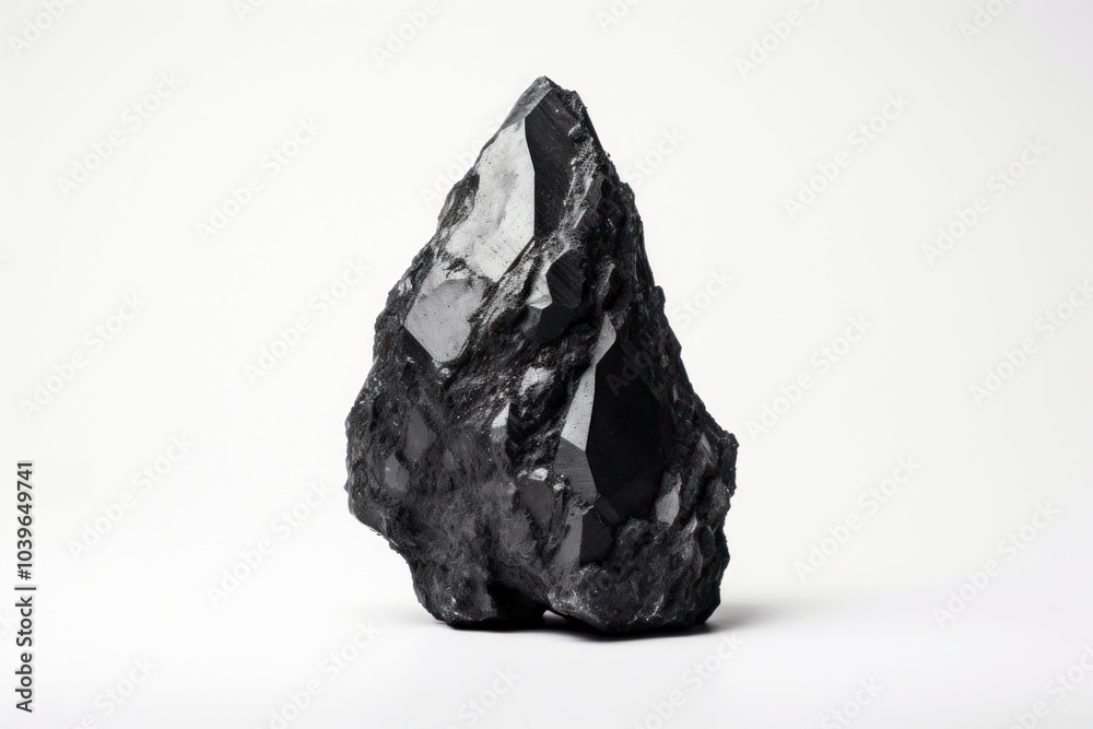 Black crystals rock mineral anthracite. Black crystals rock mineral anthracite.