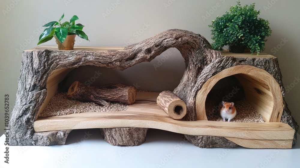 Cozy Wooden Habitat for Small Pets Cozy Wooden Habitat for Small Pets