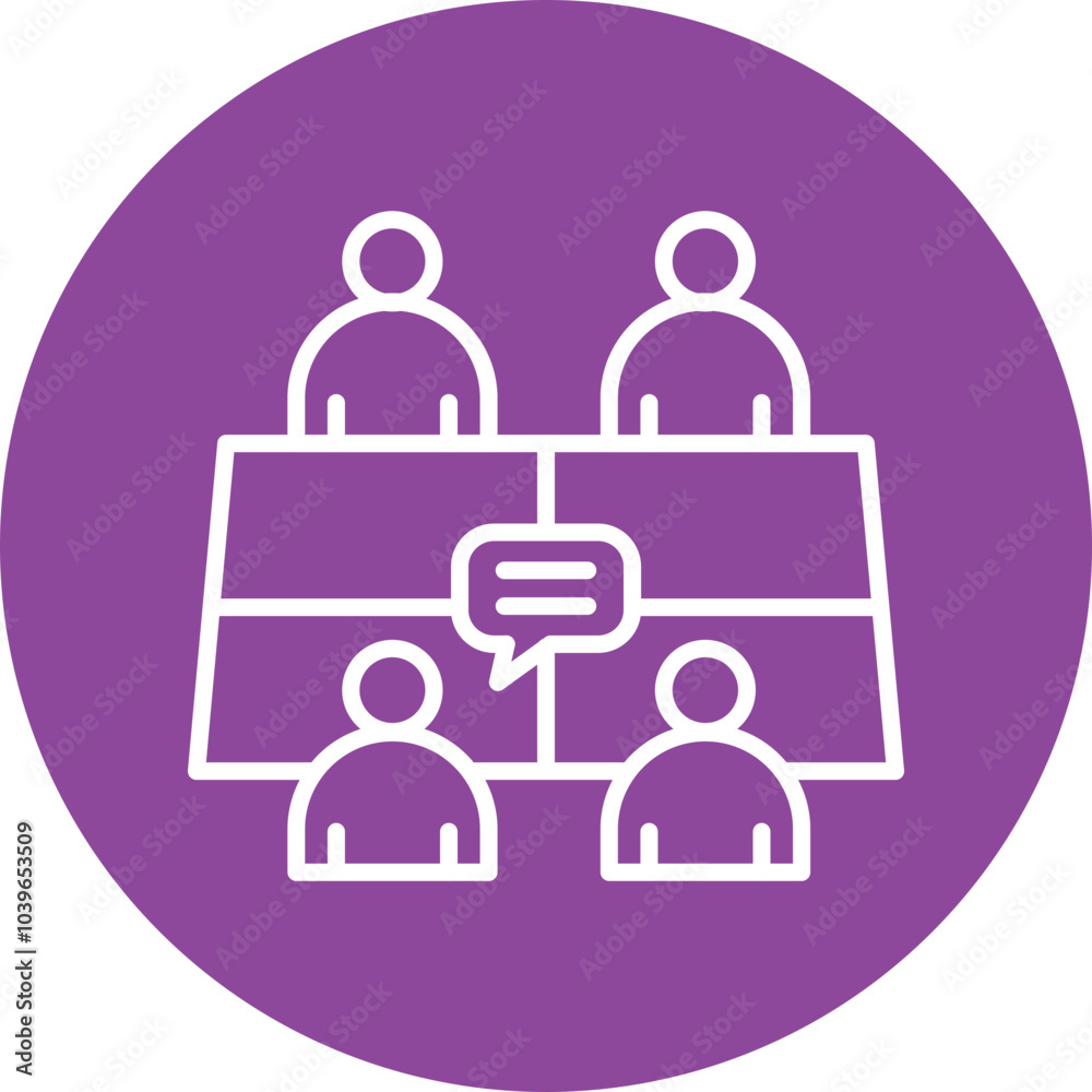 Mentoring line circle icon Mentoring line circle icon