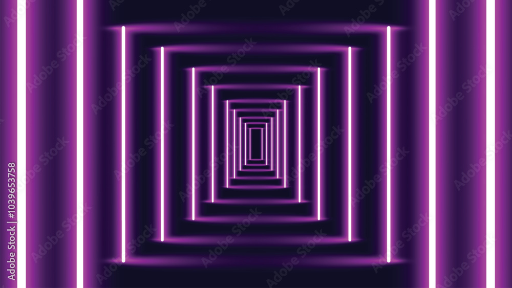 Abstract Futuristic Neon Purple Glowing Background. Futuristic tunnel background Abstract Futuristic Neon Purple Glowing Background. Futuristic tunnel background