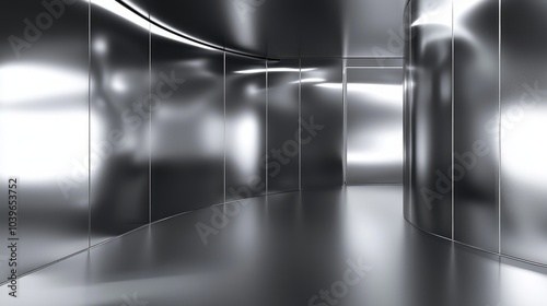 Wallpaper Mural Futuristic 3D Render of Luxurious Metallic Backdrop for High-Quality Electronic Presentations Torontodigital.ca