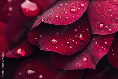 water drops on red flower
