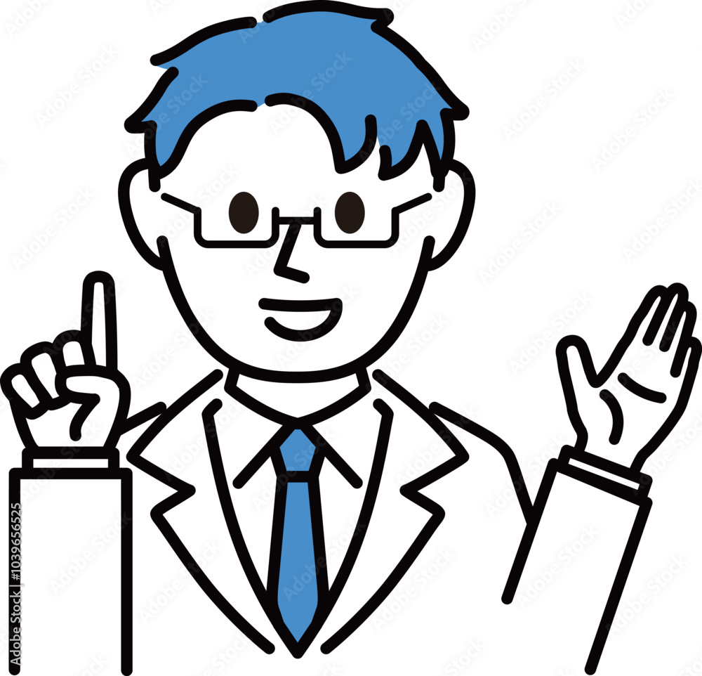 白衣を着た説明する医者 白衣を着た説明する医者