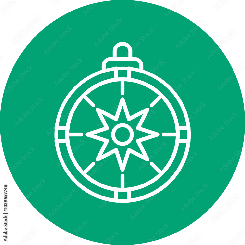 Compass Rose line circle icon Compass Rose line circle icon