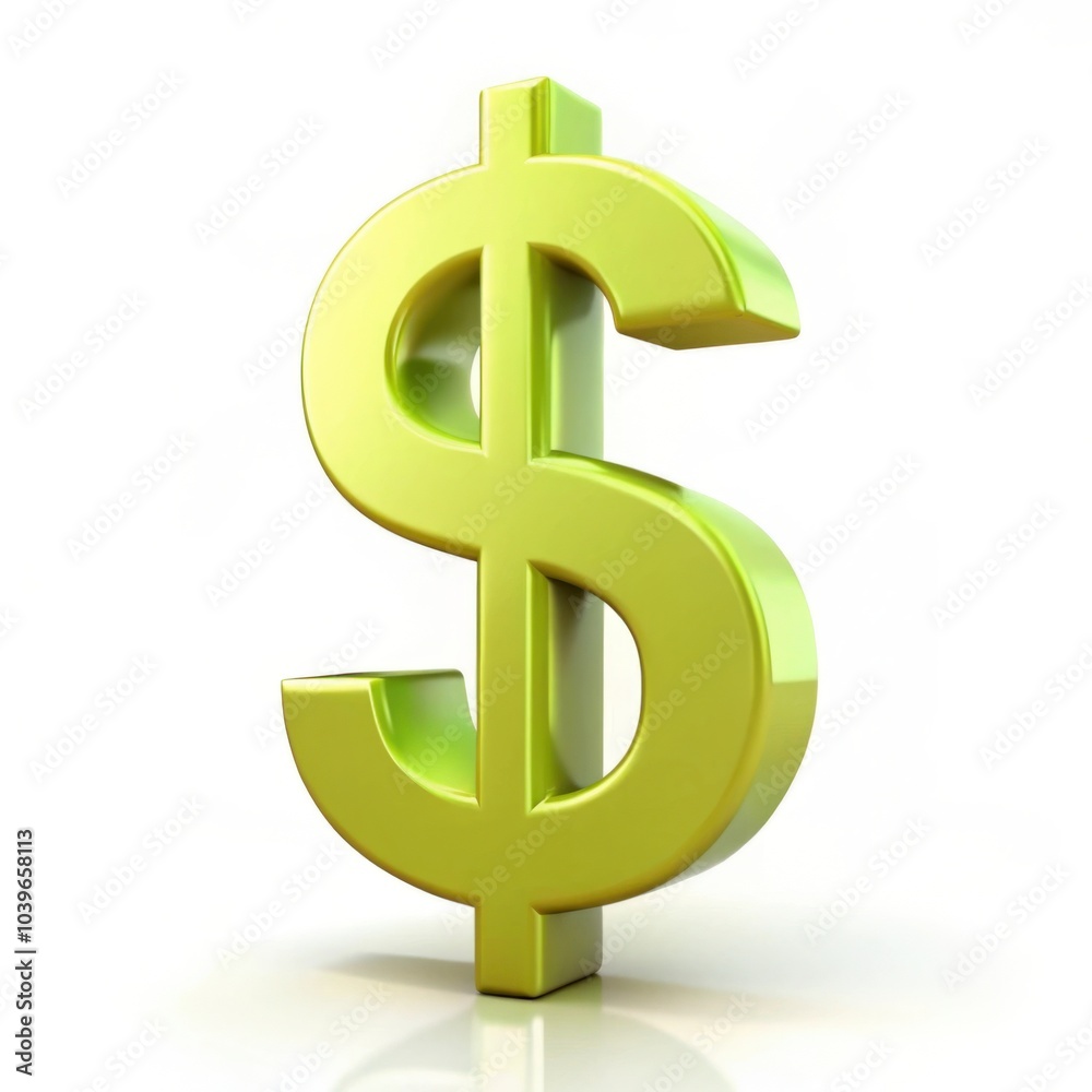 3D golden dollar sign isolated on a white background. Perfect for finance, business, and money-related themes 3D golden dollar sign isolated on a white background. Perfect for finance, business, and money-related themes