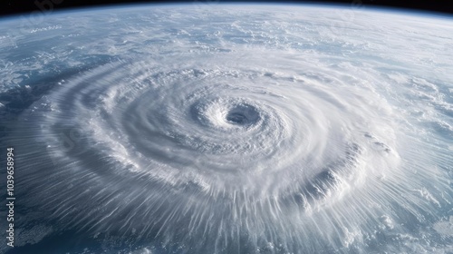 Wallpaper Mural Hurricane swirl captured from space, dramatic cloud patterns, isolated view. Torontodigital.ca