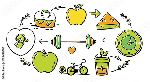healthy lifestyle choices infographic, eating healthy foods exercising sleep