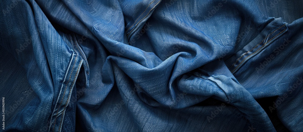 Copy space image over blue jeans fabric background Copy space image over blue jeans fabric background