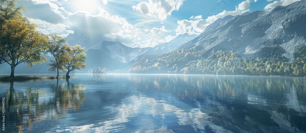 Naklejka premium Ipomoea plants including morning glory with lush vines and leaves creating a picturesque copy space image