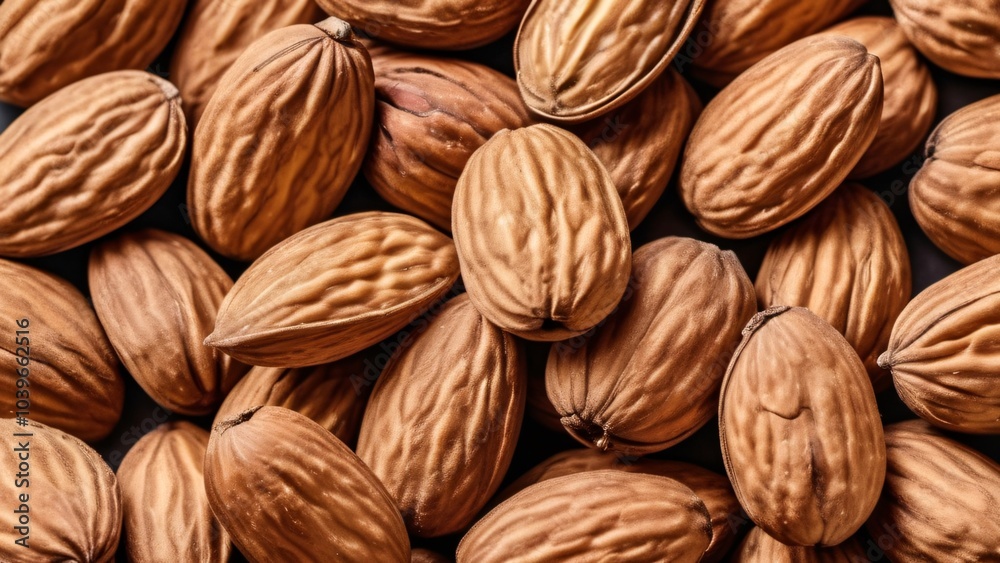 Photography of Almonds on White Background, Close-up shot of almonds against a white background Photography of Almonds on White Background, Close-up shot of almonds against a white background